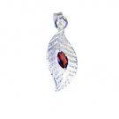 Riyo Garnet Original Silver Jewellery Solid Silver Pendant L 1.2in Spgar-26108
