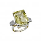 Riyo A Lemon Quartz 925 Solid Sterling Silver Tribal Ring Srlqu80-46027
