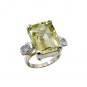 Riyo A Lemon Quartz 925 Solid Sterling Silver Tribal Ring Srlqu80-46027