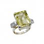 Riyo A Lemon Quartz 925 Solid Sterling Silver Tribal Ring Srlqu80-46027