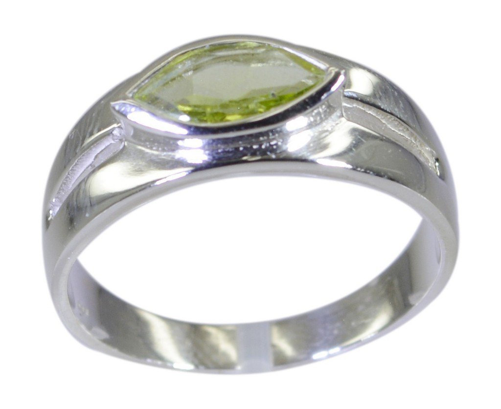 Riyo Green 925 sterling silver Peridot Ring personable gemstone jewelry india SR