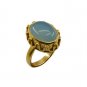 Riyo A Blue Chalcedony 18kt Gold Plated Stunning Ring Gprbch70-8068