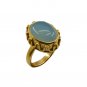 Riyo A Blue Chalcedony 18kt Gold Plated Stunning Ring Gprbch70-8068