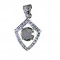 Riyo Green Amethyst Designer Silver Jewelry Medallion Pendants L 1.2in Spgam-280