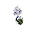 Riyo Peridot Silver Name Jewelry Angel Pendant L 0.7in Spper-58005