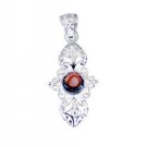 Riyo Garnet Online Silver Jewelry Silver Pendant Wholesale L 1.7in Spgar-26106