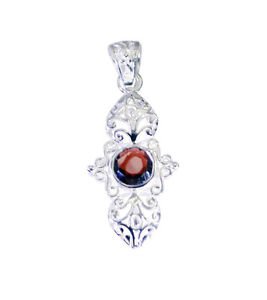 Riyo Garnet Online Silver Jewelry Silver Pendant Wholesale L 1.7in Spgar-26106