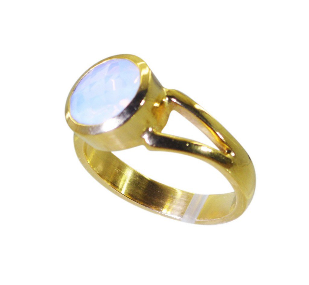 Riyo Purple Gold Plated Fire Opal CZ Ring seductive handmade fashion jewelry GPR