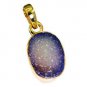 Riyogems Druzy Drusy 18k Gold Plated Party Pendant L 1.3in Gppdru-24016