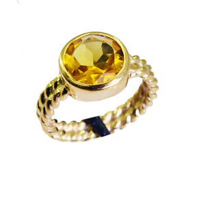 Riyo Citrine Cz 18 Kt Gold Fashion Nice Ring Sz 7 Gprcicz7-94003