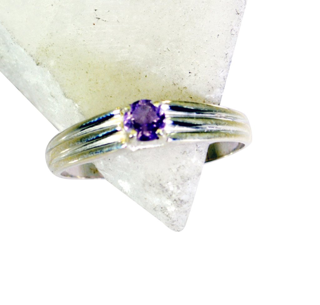 Riyo Amethyst Bargain Silver Jewellery Guard Ring Jewellery Sz 8 Srame8-2127