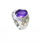Riyo Amethyst Chunky Silver Jewelry Buy Silver Ring Sz 7 Srame7-2163