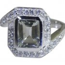 Riyo Green 925 sterling silver Green Amethyst Ring wonderful. gemstone designer