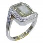 Riyo Green 925 sterling silver Green Amethyst Ring wonderful. gemstone designer
