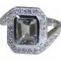 Riyo Green 925 sterling silver Green Amethyst Ring wonderful. gemstone designer