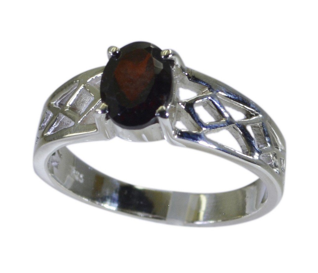 Riyo Red 925 sterling silver Garnet Ring inviting cute handmade jewelry SRGAR90-