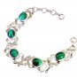 Riyo Malachite Designer Jewellery Silver Strand Bracelet L 7.5in Sbramal-48002
