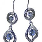 Riyo Blue 925 sterling silver Blue Topaz Earring Junoesque jewelry handmade desi