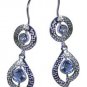 Riyo Blue 925 sterling silver Blue Topaz Earring Junoesque jewelry handmade desi