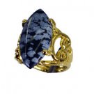 Riyo Jasper Gold Plated Indian Ecclesiastical Ring Sz 6 Gprjas6-40014
