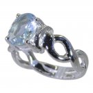 Riyo Blue  925 sterling silver Blue Topaz  Ring charming cheap handmade jeweller