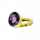 Amethyst Gold Plated Online Aqiq Ring