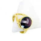 Garnet Gold Plated Jewelry Finger Armor Ring