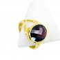Garnet Gold Plated Jewelry Finger Armor Ring
