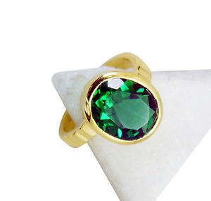 Emerald Cz Gold Plate Jewelry Thumb Ring