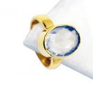 Green Amethyst Jewellery Gold Plated Cameo Ring