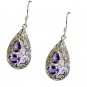 Riyo Amethyst Just Silver Jewellery Silver Earring L 1.5in Seame-2096