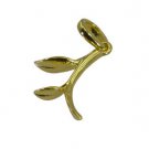 Riyogems A Plain Copper 18kt Gold Plated Leaf Pendant L 1in Gppleaf-380001