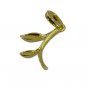 Riyogems A Plain Copper 18kt Gold Plated Leaf Pendant L 1in Gppleaf-380001
