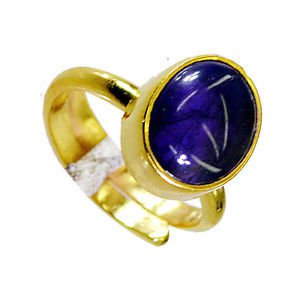 Amethyst 18kt Gold Plating Bridal Rings