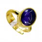 Amethyst 18kt Gold Plating Bridal Rings