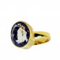 Green Amethyst Gold Plated Wholesale Wedding Bands