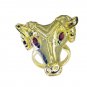 Riyo Garnet Gold Plated Jewelry Cameo Ring Sz 8 Gprgar8-26056