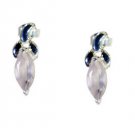 Riyo Rose Quartz One Of A Kind Silver Silver Earring Posts L 0.5in Seroq-68027
