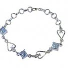 Riyo Blue 925 sterling silver Blue Topaz Bracelet stunning handmade jewellery fo