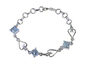 Riyo Blue 925 sterling silver Blue Topaz Bracelet stunning handmade jewellery fo