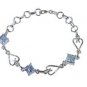 Riyo Blue 925 sterling silver Blue Topaz Bracelet stunning handmade jewellery fo