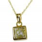 Riyo Multi Gold Plated Rutile Quartz CZ Pendant arresting wire handmade jewelry