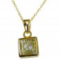 Riyo Multi Gold Plated Rutile Quartz CZ Pendant arresting wire handmade jewelry