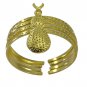 Riyo A Plain 18kt Gold Plated Striking Bangle W 2in Gppban-120023