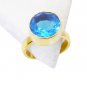 Riyo Blue Topaz Cz Gold Plated Fashion Toe Ring Jewelry Sz 7 Gprbtcz7-92048