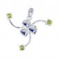 Riyo Peridot Stamped Silver Jewelry Hip Hop Pendant L 1.5in Spper-58040