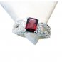 Riyo Garnet Chunky Silver Costume Jewellery Nice Ring Sz 7 Srgar7-26144