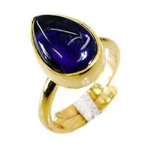Riyo Amethyst 18 Kt Y.G. Plated Cocktail Ring Sz 6 Gprame6-2014