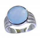 Riyo Blue  925 sterling silver Blue Chalcedany Ring lovely antique jewelry store