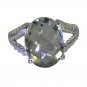 Riyo A Green Amethyst 925 Solid Sterling Silver Rocker Style Ring Srgam80-28086